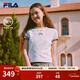 FILA 斐樂(lè )官方女子針織短袖衫秋新款時(shí)尚休閑簡(jiǎn)約基礎緊身T恤 云菇白-WT M 165/84A/M