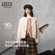 Teenie Weenie小熊女裝冬季寬松舒適時(shí)髦高智通勤輕薄款羽絨服外套 象牙白 M