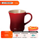 酷彩（Le Creuset） 炻瓷400毫升馬克杯子咖啡早餐辦公家用茶水杯麥片早餐杯陶瓷歐式 400ml馬克杯紅色