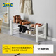 宜家（IKEA）TJUSIG圖西格門(mén)廳鞋架家用門(mén)口收納置物架現代簡(jiǎn)約玄關(guān)凳 黑色鞋架79cm