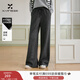 香影【加絨】條紋直筒休閑褲女2025冬季新款含羊毛垂感高腰糯米褲 條紋 M 160/64A/95-110斤