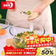 青蘋(píng)果新年禮物耐熱玻璃碗和面盆歐式沙拉碗加厚揉面盆4.35L超大容量