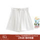 茵曼（INMAN）冰氧吧涼感輕薄短褲女2025年夏季新款高腰顯瘦a字西裝褲子 白色 -K18425137 26