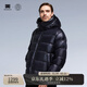 天石鵝鎧甲白鵝絨羽絨服男士輕暖女士中厚冬季東北嚴寒外套2.0版G306 黑色 男女同款 2.0升級 M 170/92A
