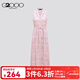 G2000【全棉】G2000女裝SS24商場(chǎng)新款配腰帶寬松舒適無(wú)袖印花連衣裙 全棉面料-粉色連衣裙47寸 M
