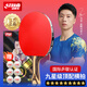 紅雙喜（DHS）狂飚九星乒乓球拍橫拍專(zhuān)業(yè)比賽黑檀芳碳面材H9002贈球+拍套