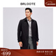 巴魯特【可拆卸羽絨內膽】風(fēng)衣羽絨服男鴨絨翻領(lǐng)商務(wù)休閑中長(cháng)上衣外套男 黑色 （BZ0F17R197)） M （170/92A）