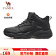 駱駝（CAMEL）加絨男鞋高幫休閑父親秋冬保暖棉鞋 K14C36L3635 黑色 43