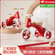 愛(ài)嬰樹(shù)兒童三輪車(chē)自行車(chē)1-3-6歲腳踏車(chē)寶寶平衡車(chē)幼兒2歲圣誕禮物童車(chē) 中國紅【燈光音樂(lè )+防側翻】籃子+推把 滑步滑行車(chē)生日六一兒童節禮物