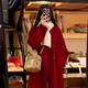 GARNUO紅色雙面羊毛大衣女秋冬結婚禮服新娘敬酒服小個(gè)子高級感毛呢外套 紅色 M 【111-130斤】