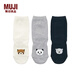 MUJI MUJI 大童 合腳直角 均碼 3雙裝 襪 DAM81A1A 兒童襪子 混色 3雙 15-19cm/26-31碼