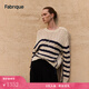 Fabrique【設計師系列】【大師針織】航海風(fēng)綿羊毛條紋牛角扣針織套頭毛衣 本白 XS （XS/P）