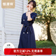 恒源祥法式光澤感連衣裙女秋季氣質(zhì)綁帶收腰長(cháng)袖雪紡裙赫本風(fēng)小黑裙子女 HQ21B12丈青 2XL /175