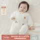 乖奇熊【暖護棉】寶寶夾棉連體衣秋冬季裝保暖加厚睡衣嬰幼兒哈衣爬服