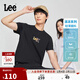 Lee25新品標準版圓領(lǐng)Logo印花設計涼感輕薄男女同款短袖T恤