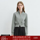 自巧小個(gè)子立領(lǐng)雙開(kāi)拉鏈衛衣外套女2025秋裝新款個(gè)性時(shí)髦開(kāi)衫上衣 花灰色 S （尺碼：3）