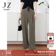 玖姿·安娜蔻OL風(fēng)氣質(zhì)優(yōu)雅休閑闊腿西褲女裝夏款垂感直筒褲子 卡其 S