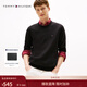 Tommy Hilfiger【柔軟親膚】26春夏新款男女純棉休閑純色圓領(lǐng)打底針織毛衣 【純色繡標毛衣】經(jīng)典黑BDS M （推薦：135-150斤）