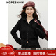 紅袖（hopeshow）高級感針織衫2025冬季新款女裝CleanFit多穿領(lǐng)設計感休閑百搭上衣 黑050 M