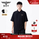 BOY LONDON春夏男女同款POLO衫黑色字母暗紋提花短袖T恤N01915 黑色 XS