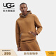 UGG秋季男士舒適連帽長(cháng)袖運動(dòng)衫休閑套頭衛衣外套女士通穿1147090 CHE | 栗色 M