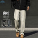 頂峰保羅（Dingfengbaoluo）美式牛仔褲男春秋季高街直筒寬松潮牌男生闊腿長(cháng)褲DFS05黃泥色XL