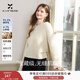 香影【羊毛+山羊絨】白色毛衣女2025冬季新款軟糯套頭針織衫上衣 白色 M 160/84A/95-110斤