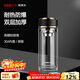SIMELO施美樂(lè )雙層加厚玻璃杯男辦公泡茶杯便攜式玻璃水杯茶杯 金色 350ml