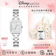 迪士尼（Disney）女士手表機械輕奢小眾女生高顏值小方表新年禮物生日禮物送女友 月光銀