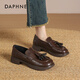 達芙妮厚底樂(lè )福鞋女鞋2025新款秋季爆款復古百搭流蘇英倫風(fēng)小皮鞋 棕色 37