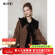 AIVEI欣賀艾薇2024冬新美拉德歐式宮廷少女甜美毛呢外套R760801A 棕色 S