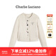 Charlie Luciano彩扣小香風(fēng)羽絨服秋冬新款設計感小眾462467休閑cl外套女潮 米白色 1