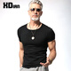 續點(diǎn) 短袖t恤男圓領(lǐng)夏修身健身緊身運動(dòng)韓版休閑棉質(zhì)純色打底彈力汗衫 黑色圓領(lǐng) XL 碼128-138斤左右修身版型