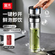 富光抗菌雙層玻璃杯 一鍵開(kāi)蓋高硼硅泡茶杯子 茶水分離水杯子禮盒裝男