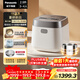 松下（Panasonic）飯光光2.0電飯煲0涂層IH家用電飯鍋3-4人無(wú)涂層不銹鋼2.9升一級能效SR-HNS102-W