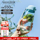 特百惠（Tupperware）樂(lè )趣550ML塑料杯男女學(xué)生便攜運動(dòng)健身喝水杯子大容量夏季隨手杯 冰水藍550ml（帶盒子）