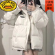 G.duck女童羽絨棉服冬裝12歲13中大童女孩15初中生洋氣棉襖加厚保暖外套 白色 185 2XL(建議135-155)