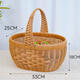 興泰旺新款手工仿藤編織手提菜籃子水果籃購物籃雞蛋收納采摘野餐編織筐 結實(shí)耐用 不發(fā)霉 33*25*18cm G316-002