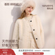 香影【貓貓絨】小香風(fēng)圓領(lǐng)短外套女2025冬季新款仿羊羔毛環(huán)保皮草 鷺白 M 160/84A/95-110斤