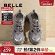 百麗（Belle）張凌赫同款藍鯨老爹鞋女款商場(chǎng)款撞色休閑鞋D2K2DAM5預售 【張凌赫/薛凱琪同款】灰色-單里 37 (235mm)