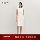 OVV秋冬熱賣(mài)女裝經(jīng)典H型圓領(lǐng)舒適羊毛針織無(wú)袖連衣裙 象牙白 M