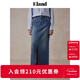 ELAND衣戀半身裙女純棉高腰前開(kāi)叉長(cháng)裙2025秋新款 中牛仔色(01)M/Indigo S 160