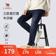 駱駝（CAMEL）三防直筒牛仔褲男士款寬松彈力戶(hù)外休閑百搭長(cháng)褲子春秋M13CAJB094