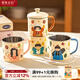 摩登主婦一家四口帶蓋馬克杯兒童防摔不銹鋼杯子女家用水杯牛奶杯 【家庭套裝】四個(gè)組合裝