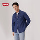 Levi's李維斯男士經(jīng)典寬松藍色牛仔襯衫時(shí)尚簡(jiǎn)約美式水洗情侶外套 中藍色 M