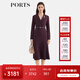 PORTS寶姿女裝2025秋冬新款印花拼接領(lǐng)連衣裙ALQ9D030SWQ062 櫻桃紅漆色 S （4）