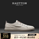 皓頓（HAUT TON）【一腳蹬】休閑鞋頭層牛皮男鞋懶人小白鞋韓版樂(lè )福鞋百搭板鞋子男 白色 43 適合運動(dòng)鞋44碼