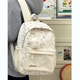 睿昂（RUIANG）書(shū)包女初中生高顏值ins卡通可愛(ài)學(xué)院風(fēng)雙肩背包女輕便小眾不撞款 白色【帶星星豬掛件】