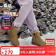 森達雪地靴女保暖毛絨短靴ZTE35DD4 棕色-短靴 37