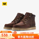 卡特卡特24秋季男士戶(hù)外休閑工裝靴高幫復古單鞋 棕色 43